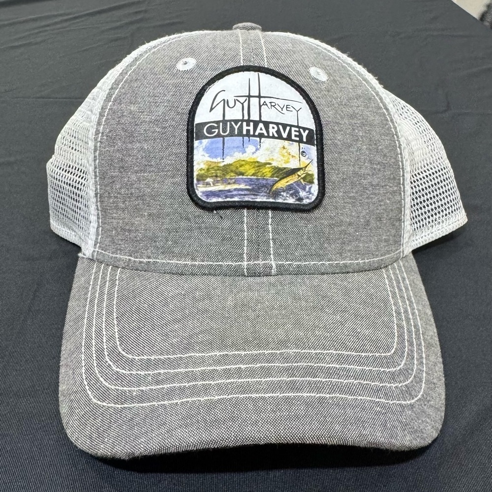 Guy Harvey Deep Sea Fishing Patch Mesh Trucker Hat